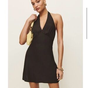 Reformation Delanie Dress Brown - Size XS